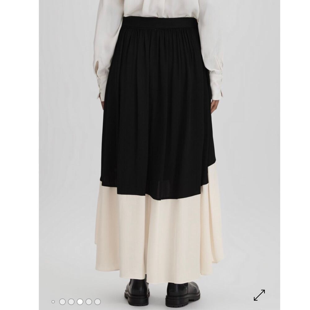 NWT Reiss Emma Colourblock Midi Skirt Size 10 - Picture 3 of 6